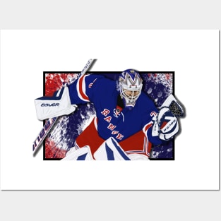 Lundqvist in blue Posters and Art